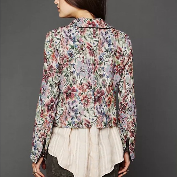 Free People Floral Tapestry Moto Jacket - Picture 3 of 9